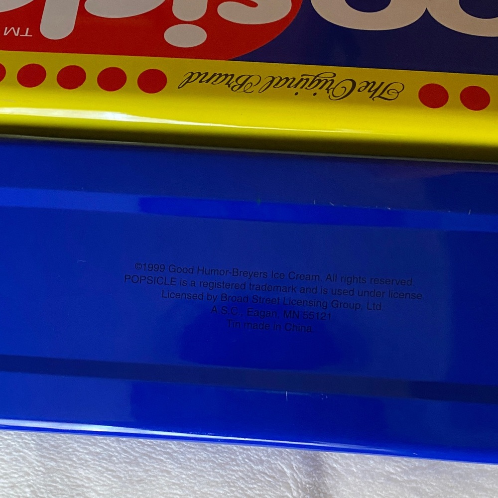 Popsicle; The Original Brand Tin Pencil Box - Picture 4 of 8